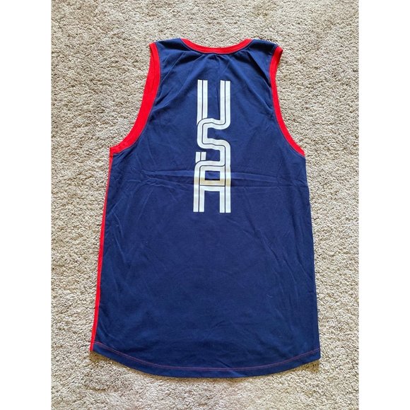 Nike men's small sleeveless red / blue athletic tank top - Picture 4 of 5